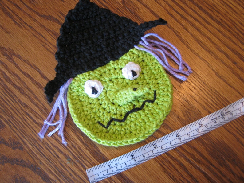 Large Crochet Witch Applique Etsy