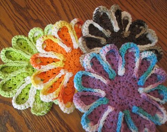 Floral Cotton Dishcloth