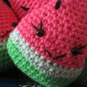 Amigurumi Watermelon Slice- Crochet Watermelon- Crochet Summer Play Food- Summer Decor