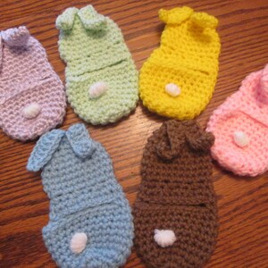 Crochet Easter Bunny Gift Card Holder- Bunny Goody Holder- Easter Treat Pocket