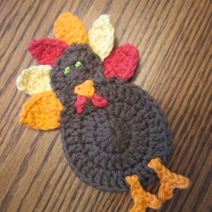Small Crochet Turkey Applique