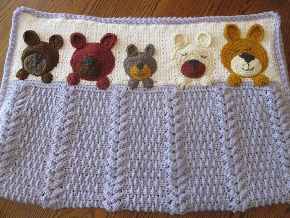 Sleep Tight Teddy Bear Blanket Teddy Bear Crocheted Baby Blanket Baby Shower Gift Baby Homecoming Blanket for Baby Newborn Keepsake Etsy Canada