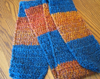 Super Soft Bronze and Blue Scarf