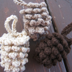 Crocheted Pine Cone Ornaments - set of 5