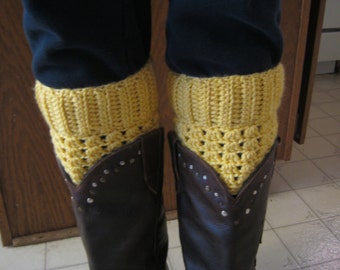 Boot Cuffs in Sunshine yellow