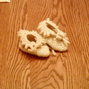 Infant/Toddler crocheted Moccasin style booties image 3