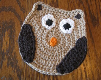 Large Crochet Owl Applique