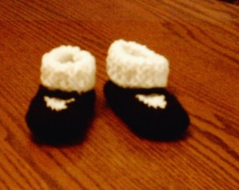 Mary Jane Baby booties w/ attached stocking