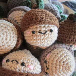 Crochet Acorn Amigurumi- Plushie Acorn- Stuffed Handmade Acorn- Fall Decor- Autumn Home Decor