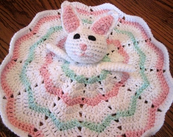 Bunny Rabbit Security Blanket Lovey Doll