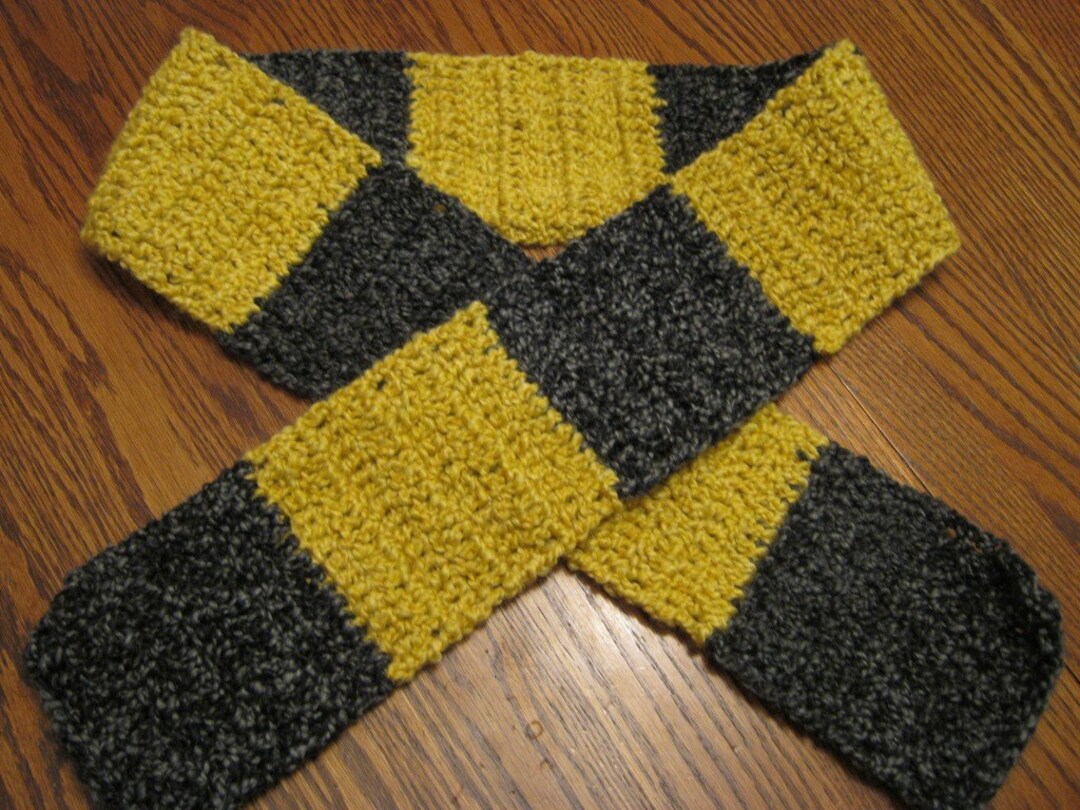 Super Soft Black and Yellow Scarf Etsy