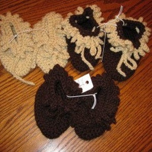 Infant/Toddler crocheted Moccasin style booties image 5