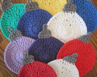 Crochet Christmas Ornament Coaster
