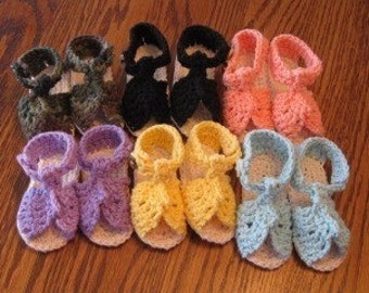 Crocheted sandals- you choose color(s)