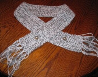 Grey and White Pocket scarf