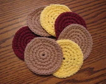 7 pc. cotton scrubbies set - You pick color(s)