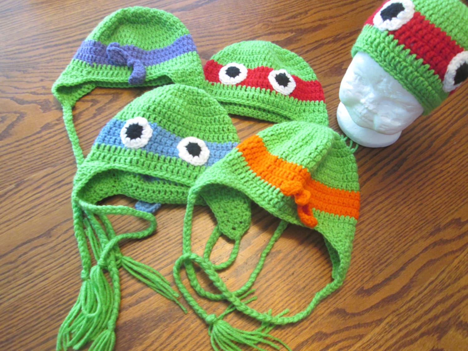 Crochet Ninja Turtle Beanie Hat - Etsy