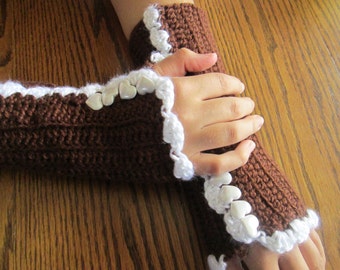 Crochet armwarmers, fingerless gloves