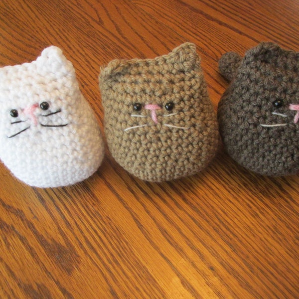 Amigurumi Kitty- Stuffed Handmade Kitten- Plush Kitten- Crochet Cat- choice of colors