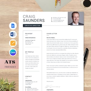 ATS Friendly Resume Template for Google Docs, Word and Pages Resume, ATS Compatible Resume Template, Professional Executive Resume Template