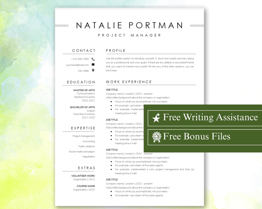 Google Docs Resume Template for Word & Pages | Best Professional Resume ...