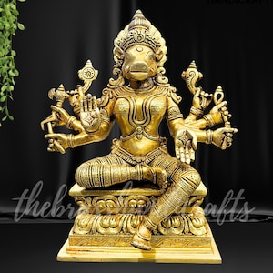 Brass Varahi Amman Statue | Hindu Goddess Varahi Idol | Varahi Devi Murti for Puja & Home Decor | Varaha Lakshmi Brass Idol | Varaha by TBH