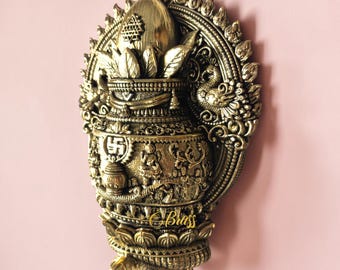 Unique Vastu Approved Kalash Wall Hanging | Brass Kalash for Prosperity, Success & Financial Growth Complete Vastu Home Decor Vastu Gifting
