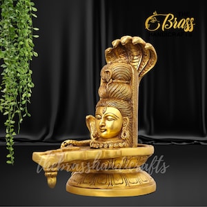 Brass Shivalingam, Shiva Aatmalingam, Mukhalingam, para el templo del hogar, decoración del hogar, paz y prosperidad en el hogar, aatmalinga shivalinga de TBH