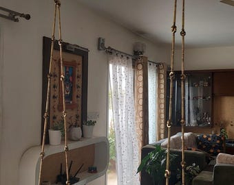 Ensemble de balançoires en laiton - Décoration de maison antique élégante pour les espaces traditionnels et modernes | Balançoire d'intérieur indienne | Chaîne jhula pour balançoire traditionnelle