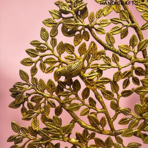 Large Brass Kalpavriksha Tree of Life Decor, Handmade Vastu Sculpture, Spiritual Home Accent for home, office, resort, decor, gifting, brass image 5