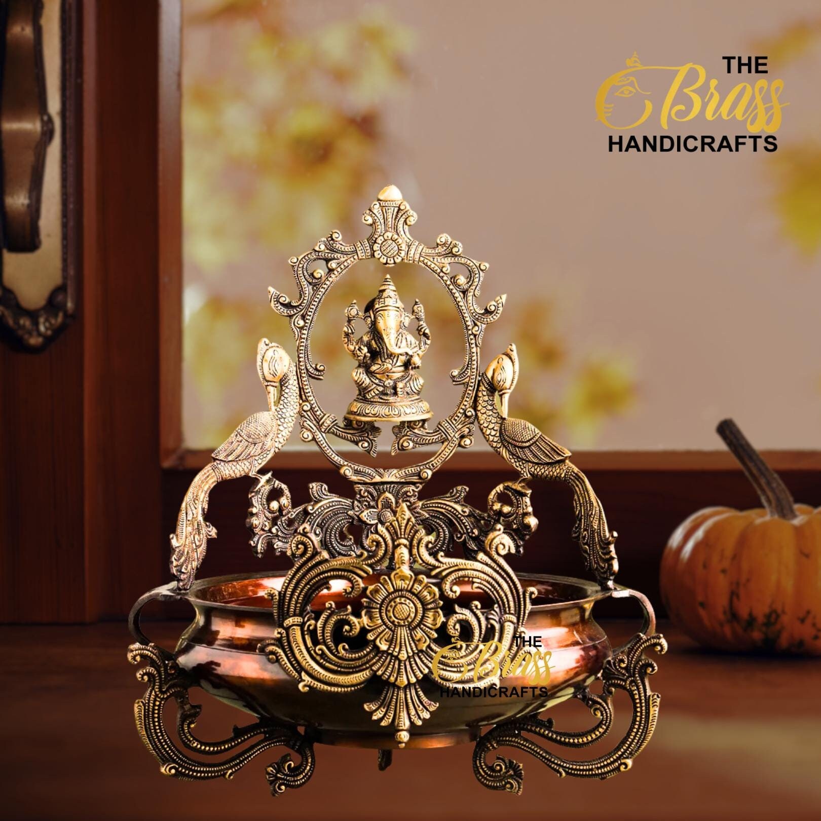真鍮製ガネーシャ ウルリ ボウル | フローティングキャンドルや花を