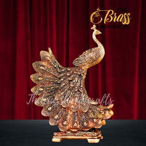 Brass Peacock for Home Decor | Intricate Peacock in Brass for home decoration, table decor, puja decor | Beautiful peacocks for decor by TBH