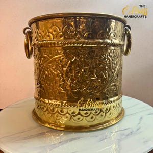 Brass Planter For Home Decor | Brass Vase for Home | Purely Handcrafted Vase by Indian Artisans | Great for Home decor and Gifting- By TBH