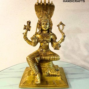 Goddess Mariamman Statue, Lalitha Devi Idol Brass Handmade Hindu Goddess of rain Mahamaya Durga Mariamman statue | Lalita Devi Idol by TBH