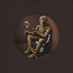 大人用ジョークTシャツ ミイラ 漫画 おバカなジョーク ギフトトップ ハロウィン お父さん ヘビーデューティーTシャツ グラフィックTシャツ ペーパーレストイレ ミイラ 衣装 ユニセックス