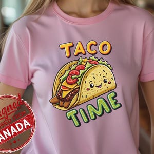 Adult Taco Lover Tee Food Graphic Tshirt Taco Time Tuesday Shirt Funny Food Joke Gift Dad Mom Unisex Cotton Tee Food Pun Top Cinco Day Tee
