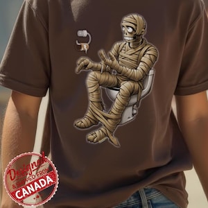 Kids Youth Fun Retro Mummy Cartoon Tee Unisex Mummy Halloween Shirt Toilet Paper Joke Shortage T Gift for Boy Girl Shirt Party Casual Outfit
