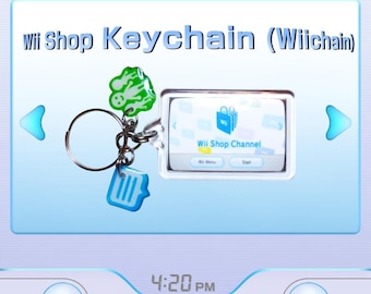 2000s frutiger aero inspired keychain (wii)
