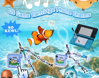 Clownfish DS Game Charm, Y2K Frutiger Aero Phone Charm | Read description & look at images