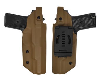 Holster for TT Tokarev (OWB) TT-33 from Kydex on the belt. Coyote Brown