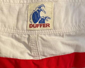 Duffer of St George Men's White Sports Cargo Shorts Swimwear Size