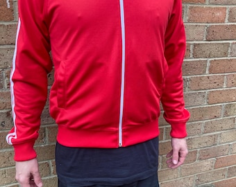 Fred Perry Vintage Track jacket vgc red with white stripes