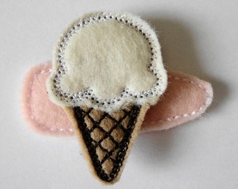 Vanilla Ice Cream Hair Clip