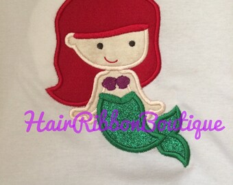 Princess Mermaid embroidered shirt- Mermaid Shirt- Princess Shirt embroidered