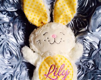 Monogram Plush Bunny - Personalized Plush Bunny