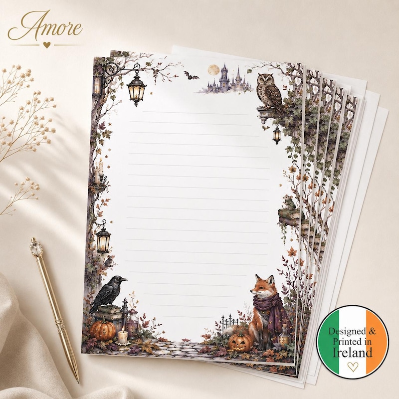 Gothic Cat A5 Writing Paper - Etsy UK