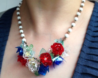 BOUQUET - Poéme et Temps - PET - plastic bottle jewellery LUX necklace