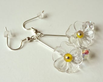 Daisy Chain - EARRINGS - secret garden series with vintage parts