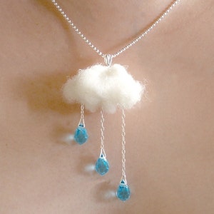 ENGLISH SUMMER Rain and Cloud NECKLACE imagem 3