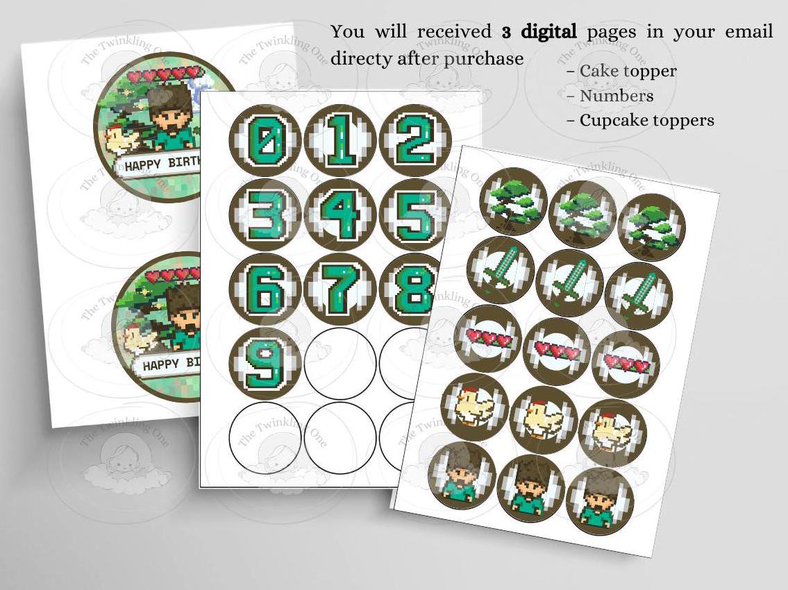 Printable Cake Topper Digital Gift